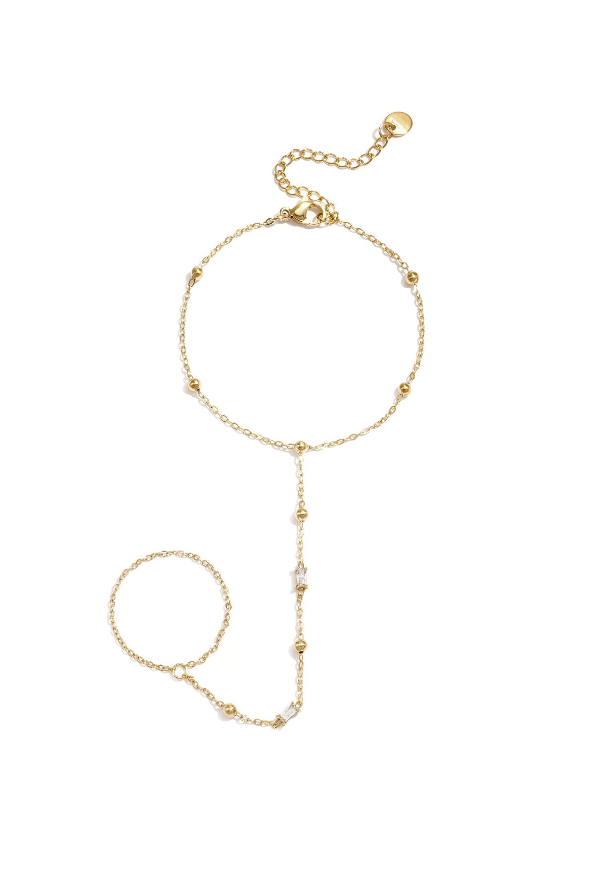 Love me hand chain armband silver