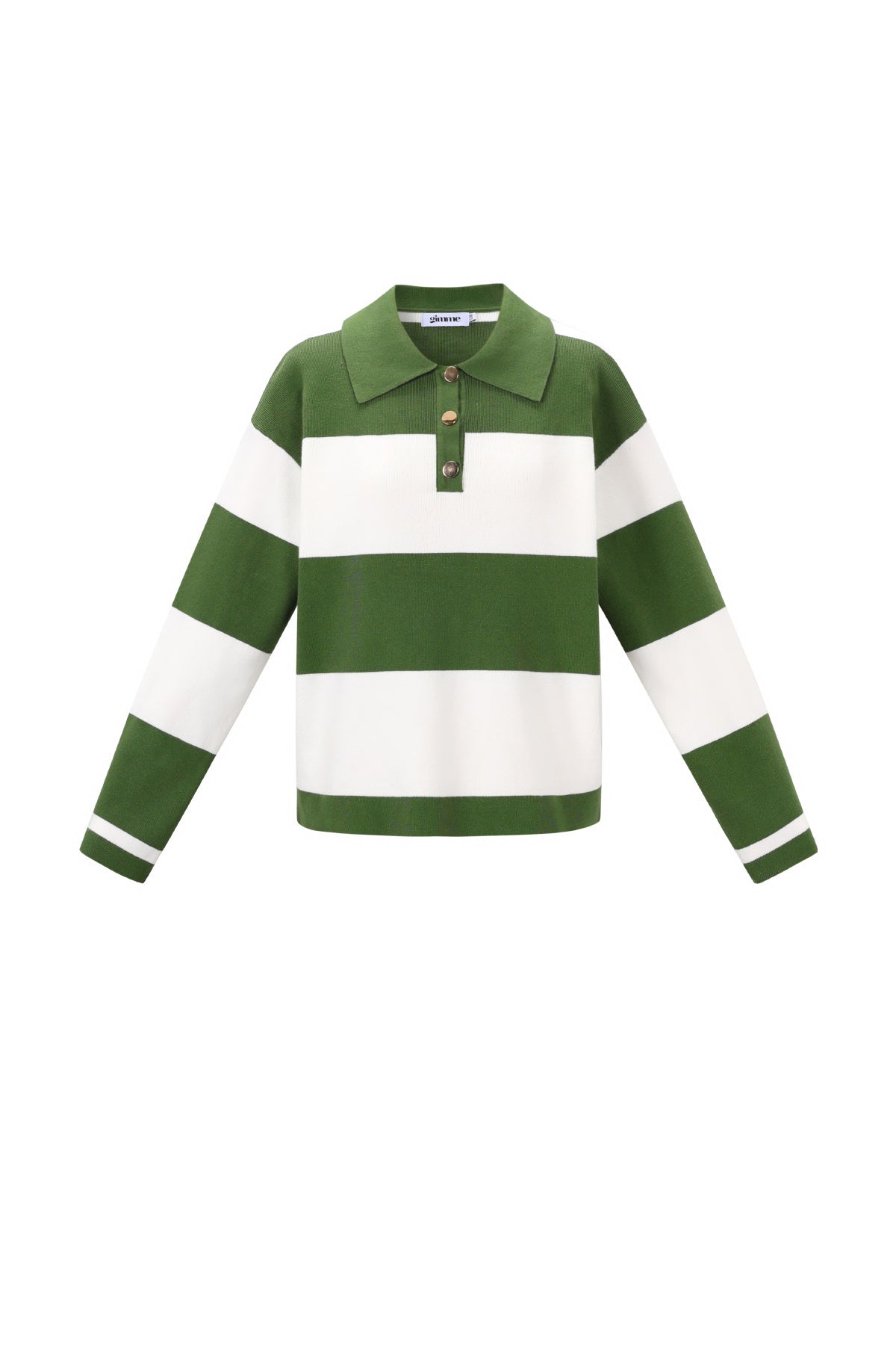 Lotte polo sweater streep groen
