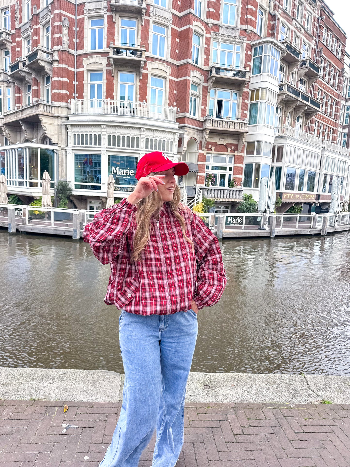 Studio Amaya Check bomer jasje