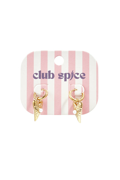 Piece of your heart oorbellen met heart charm en pearls