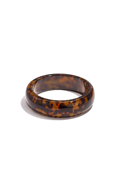 Brown blush bangle leopard