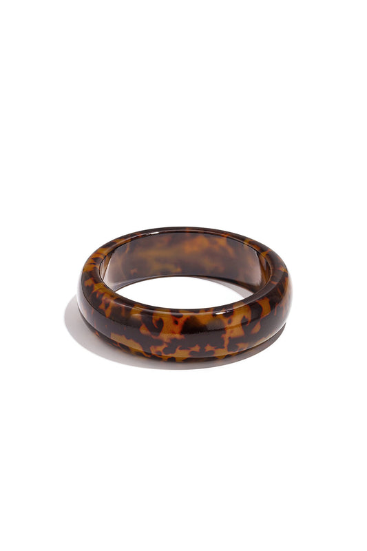 Brown blush bangle leopard