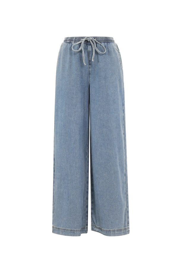 Leuntje jeans met strik blauw