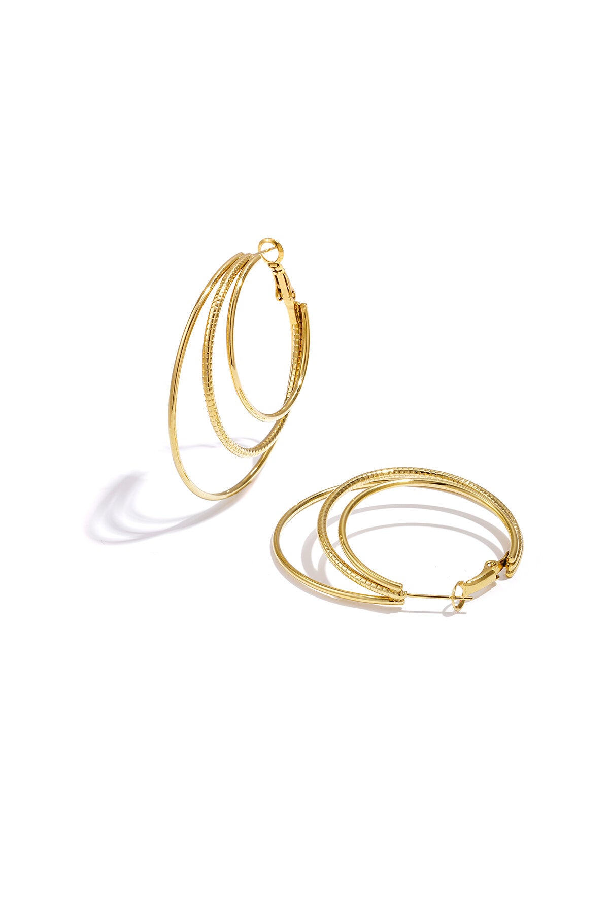 Blowing Smoke Layered hoop earrings