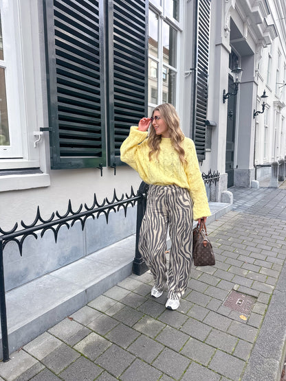 Barrel jeans met tijger print