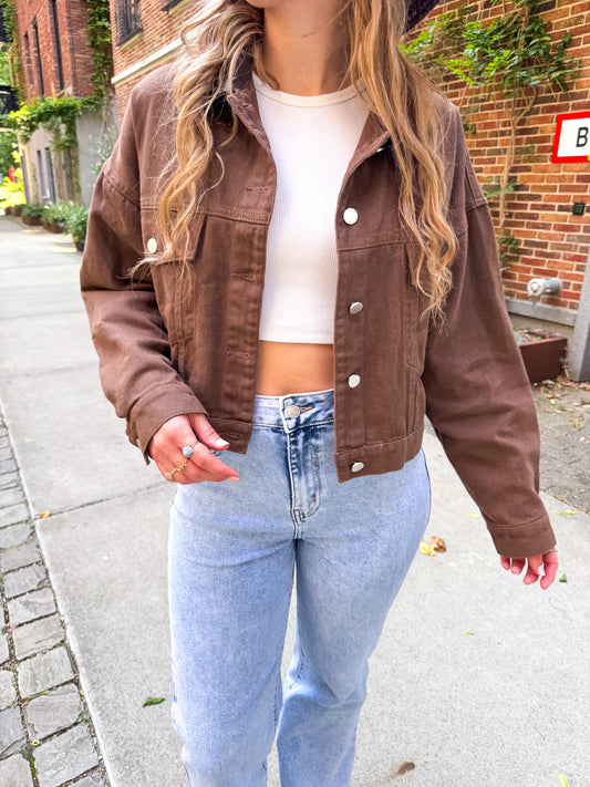 Lily cropped denim jacket