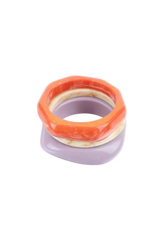 Armbanden set earthy/lila