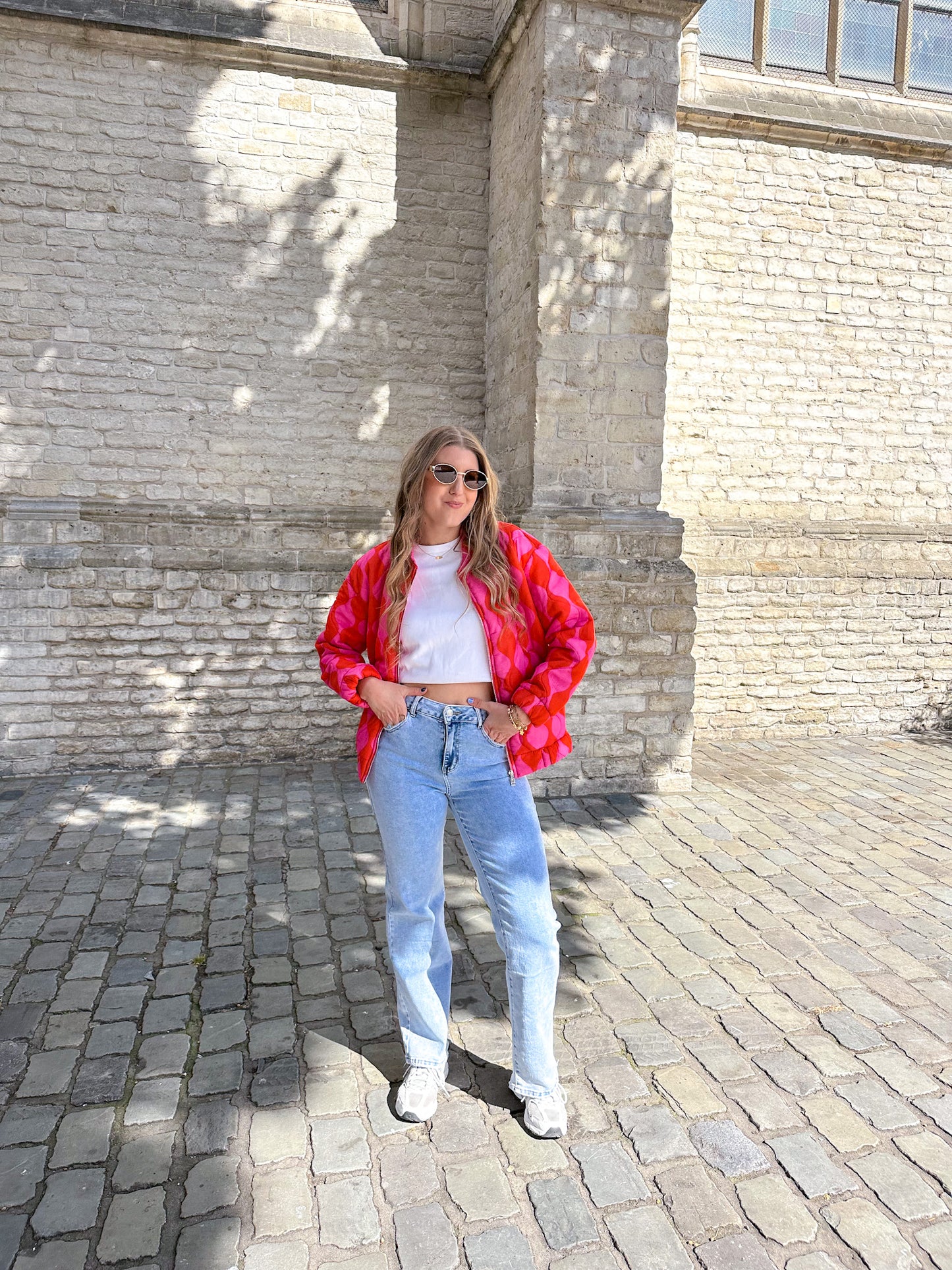 Wavy bomber pink