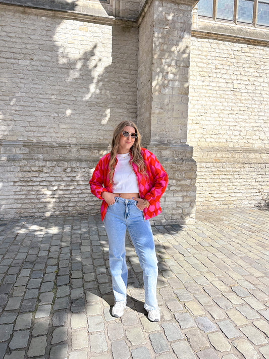 Wavy bomber pink