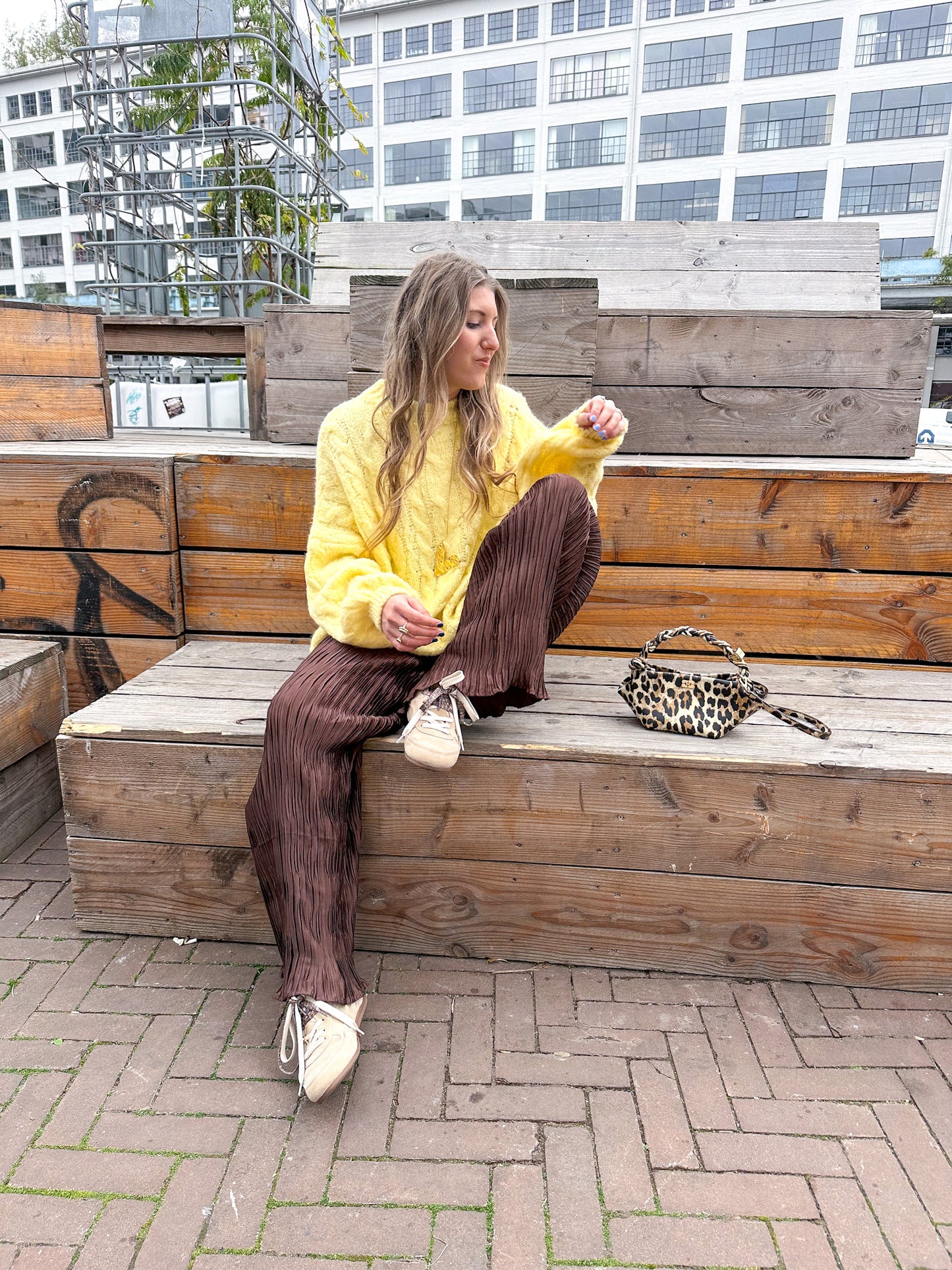 Nova cable knit geel