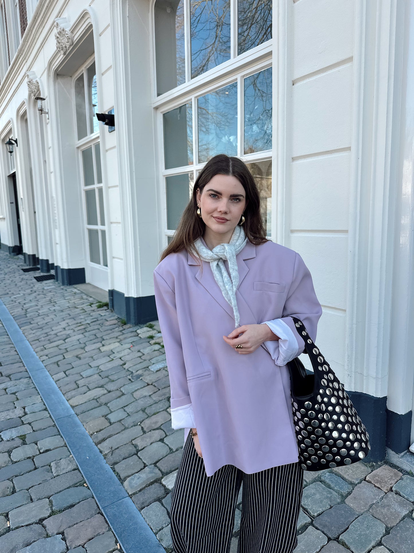 Boxy oversized blazer lila