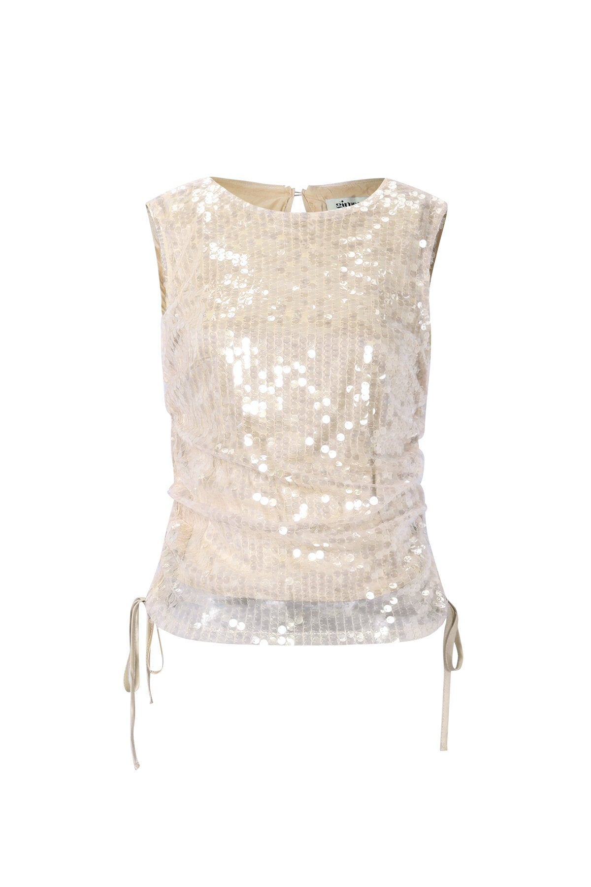 Linde sequin mouwloze top pailletten