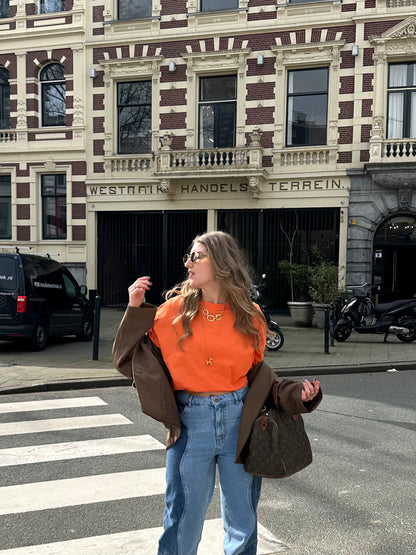 Amour t-shirt oranje