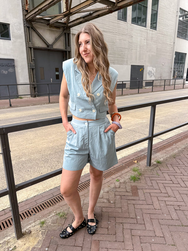 Elize bermuda blauw