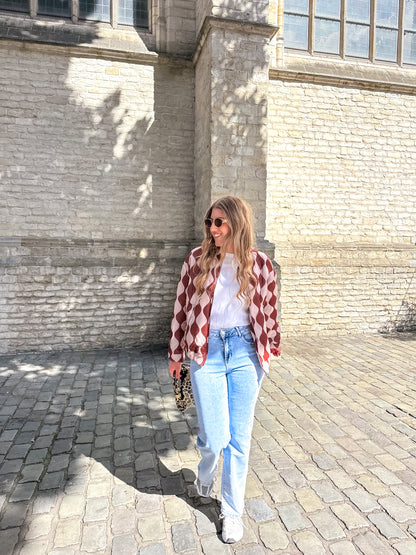 Wavy bomber brown