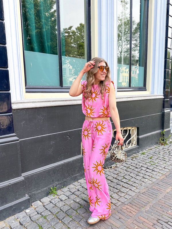 Wavy sun broek roze