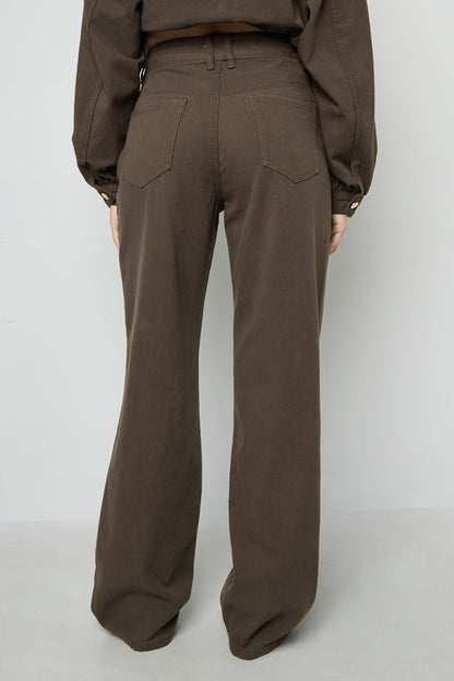 Fleur straight leg jeans bruin