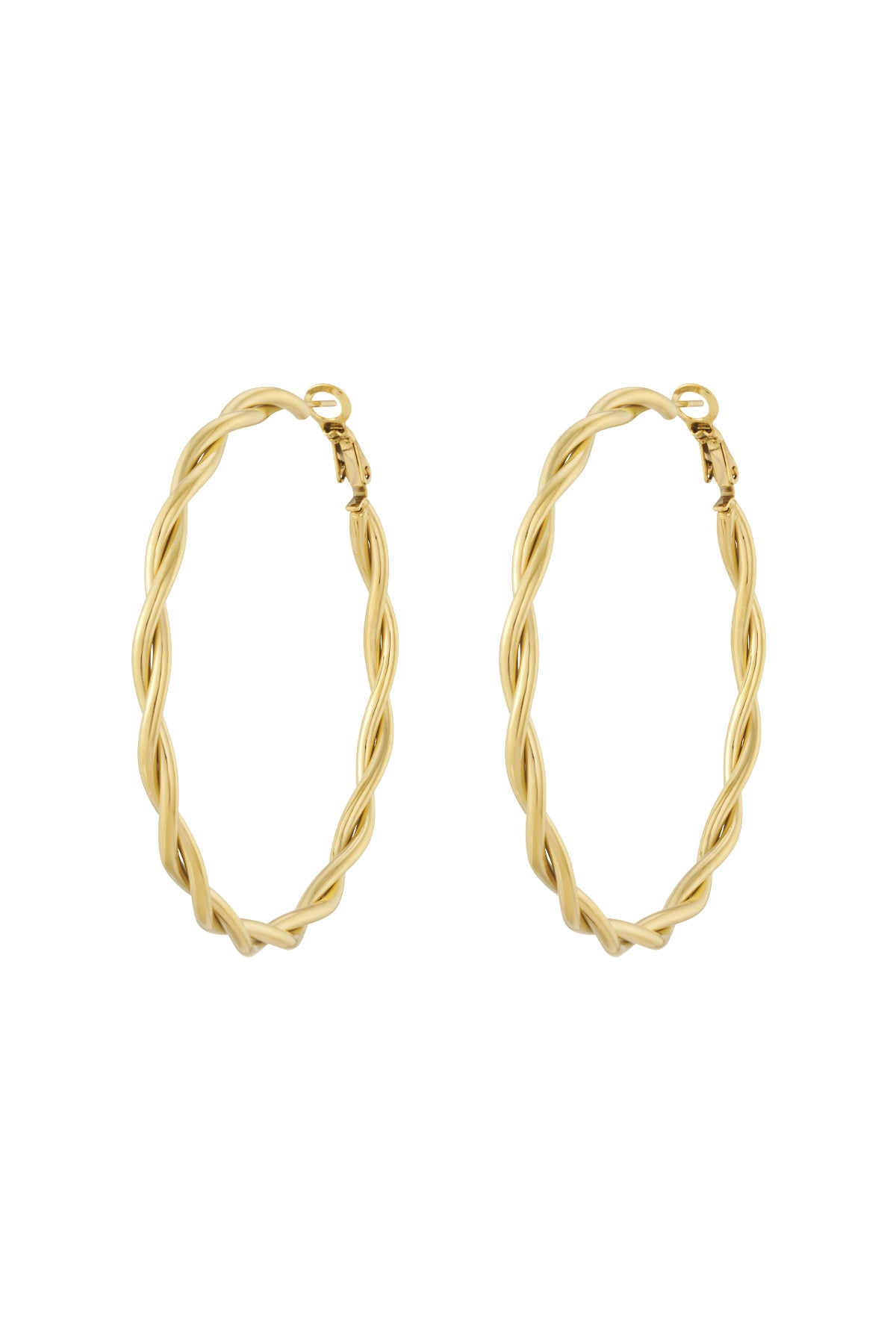 Twisted hoops oorringen XL