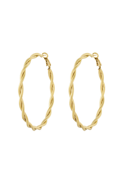 Twisted hoops oorringen XL