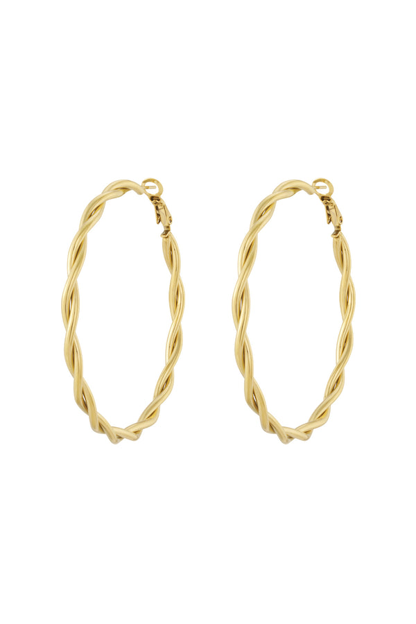 Twisted hoops oorringen XL
