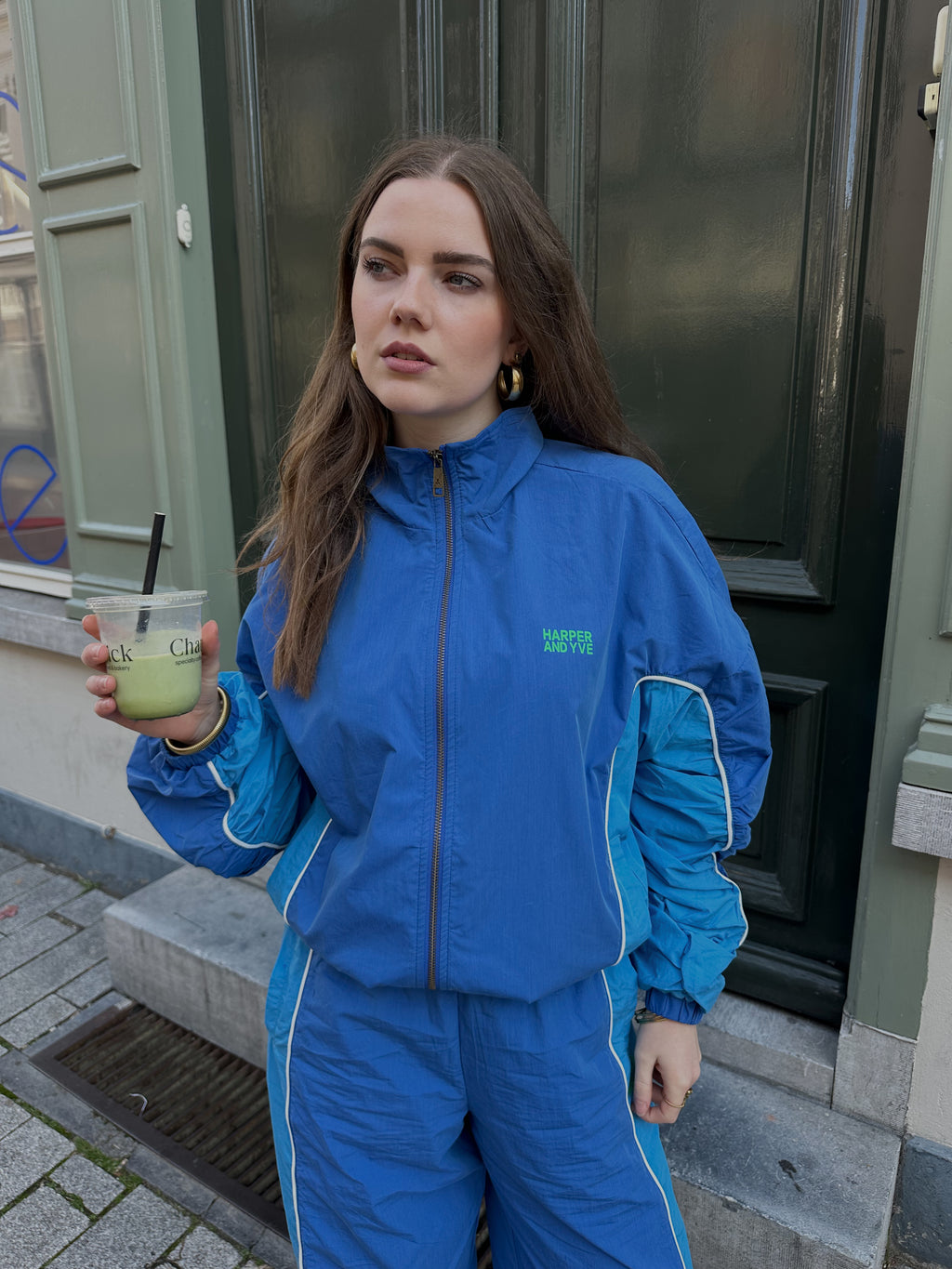 Harper & Yve Charlie track jacket blue