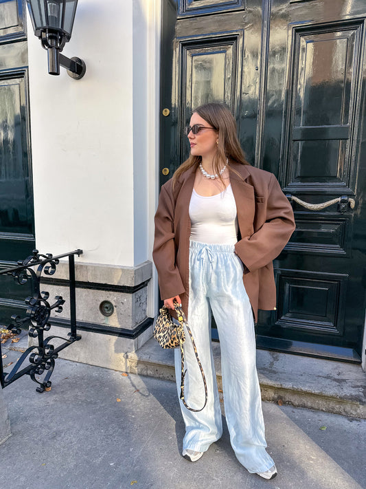 Boxy oversized blazer bruin