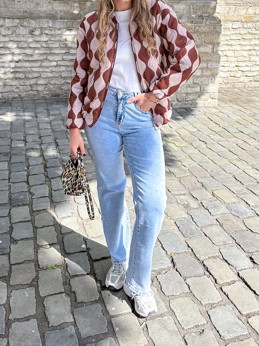 Wavy bomber brown