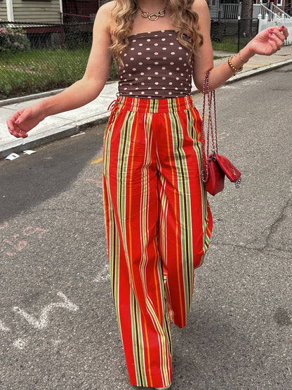 Harper & Yve Meike pants stripes rood