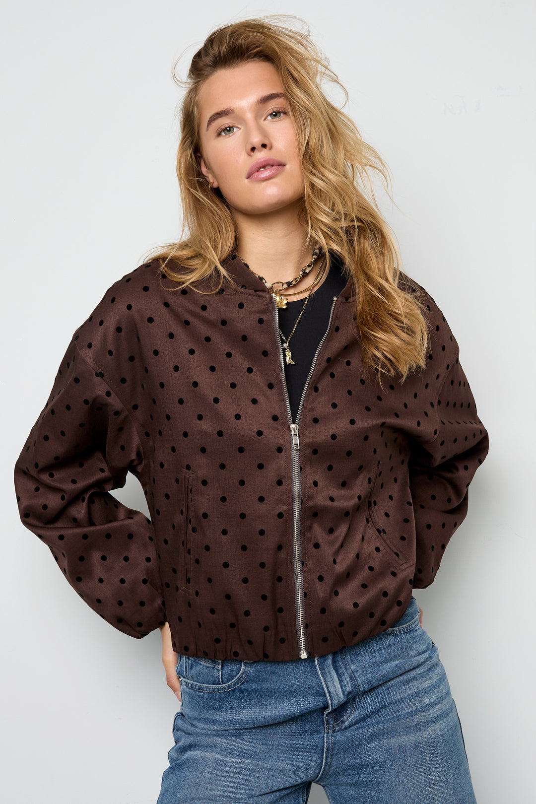 Suus polka dots bomber jasje