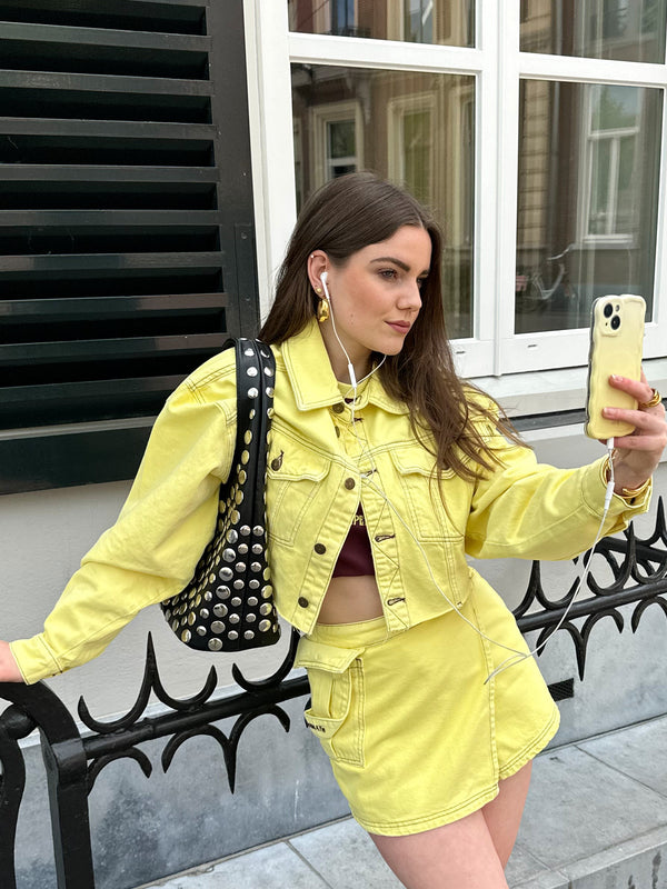 Harper & Yve Willow denim jacket geel
