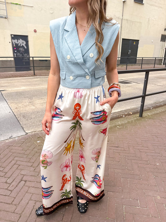 Elize gilet blauw