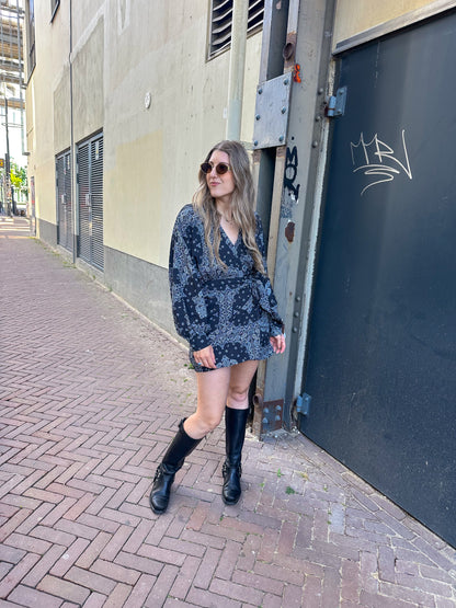 Bandana dress zwart