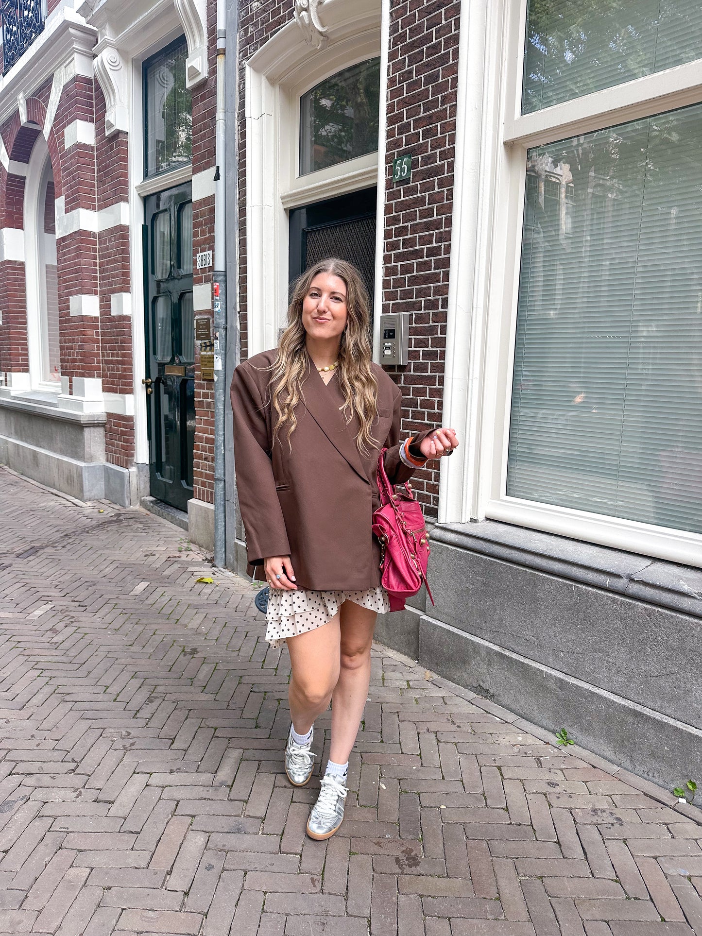 Boxy oversized blazer bruin