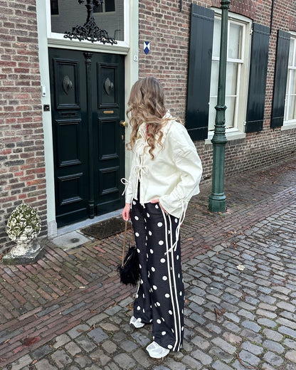 Lyla polkadot pantalon zwart
