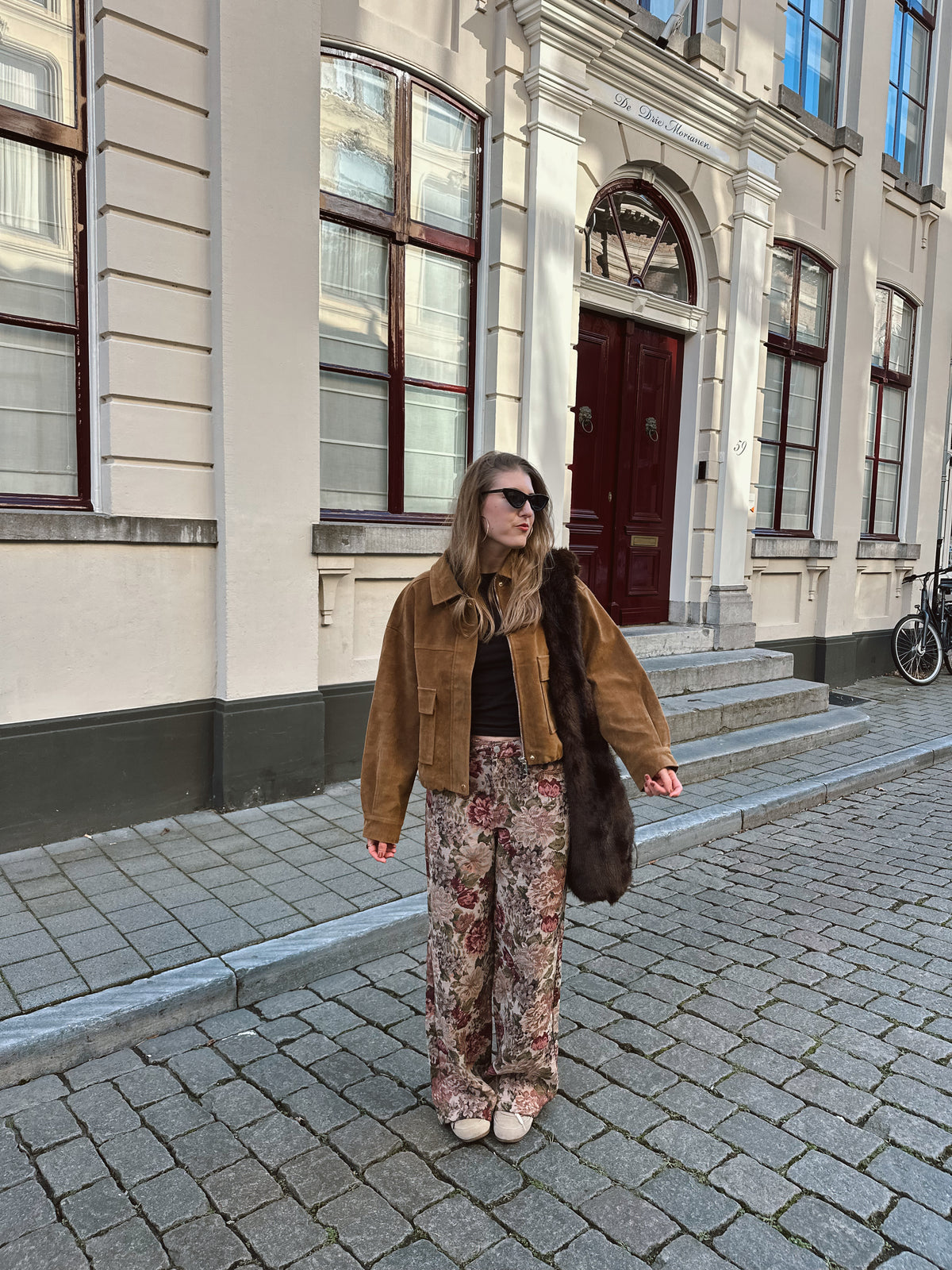Harper & Yve Inda suède jacket camel