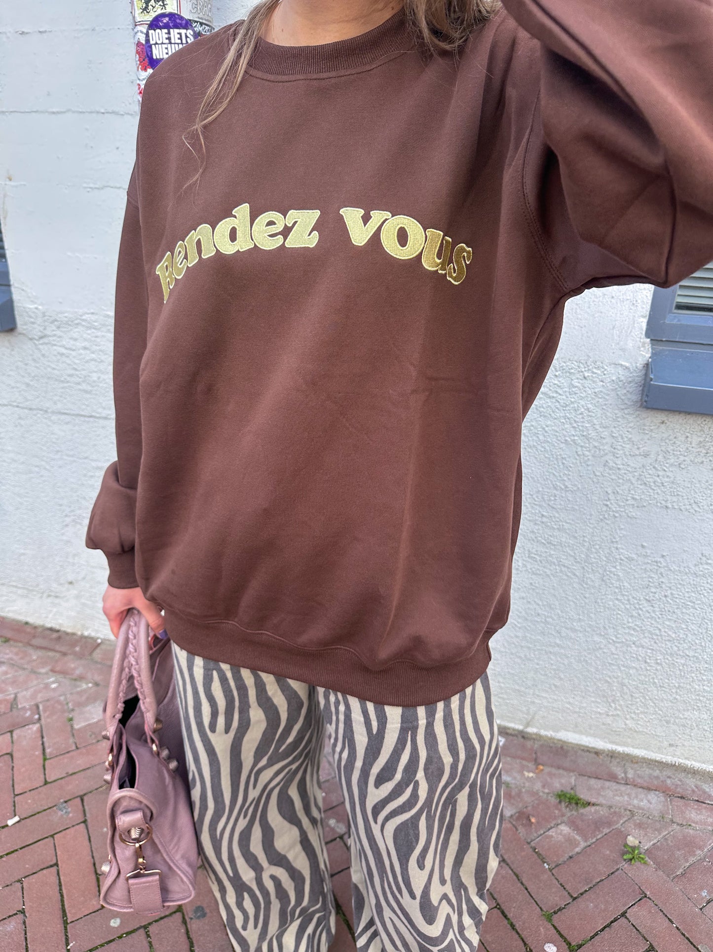 Rendez vous sweater bruin