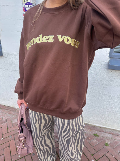 Rendez vous sweater bruin