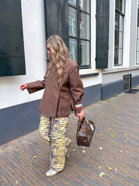 Boxy oversized blazer bruin