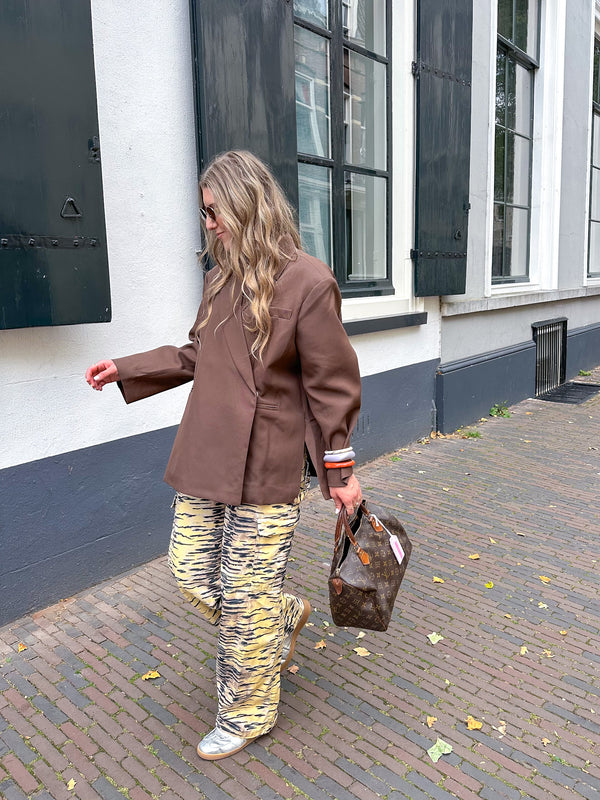 Boxy oversized blazer bruin
