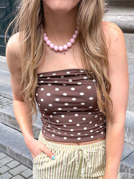 Color beads ketting roze