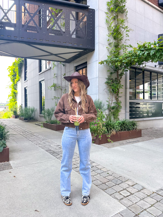 Lily cropped denim jacket