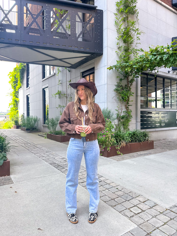 Lily cropped denim jacket