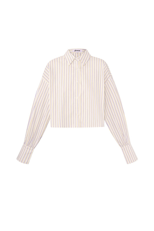 Gestreepte blouse met strikken