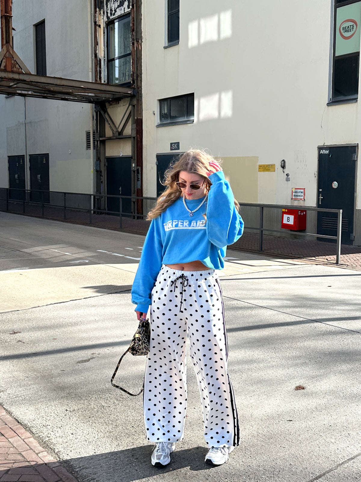 Lyla polkadot pants wit