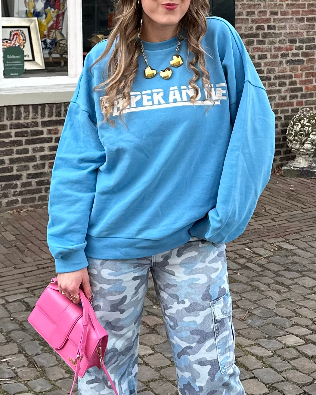 Harper & Yve Lex sweater blauw