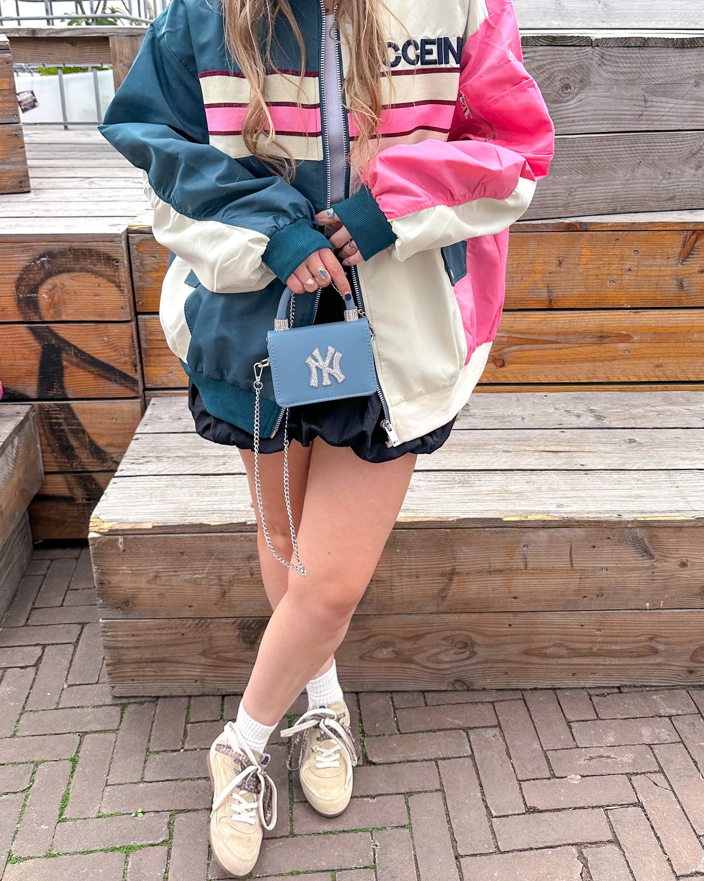 Emma varsity bomber jacket