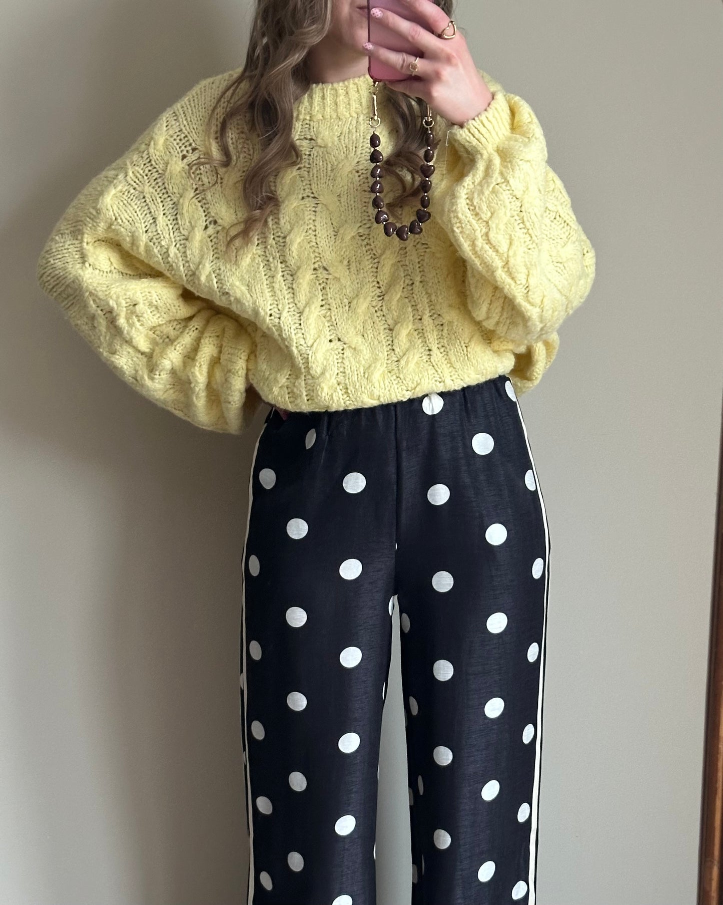 Nova cable knit geel