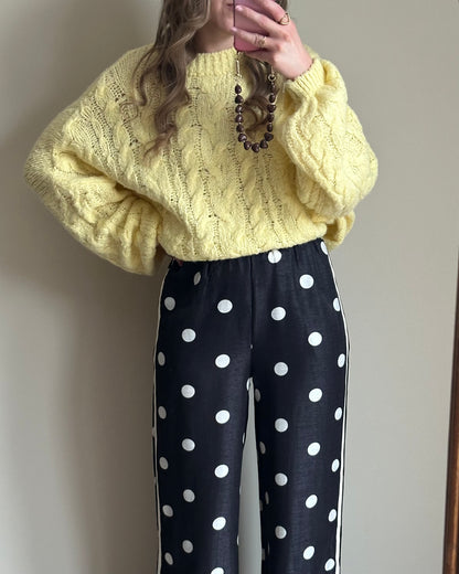 Nova cable knit geel