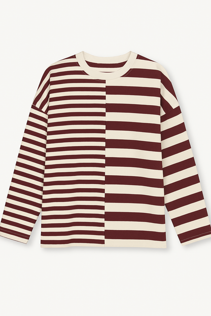 Amy striped longsleeve burgundy