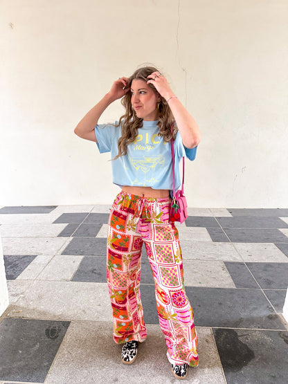 Mediterranean sun broek roze